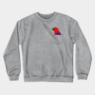 Eclectus Parrot Female In Your Front Pocket Crewneck Sweatshirt